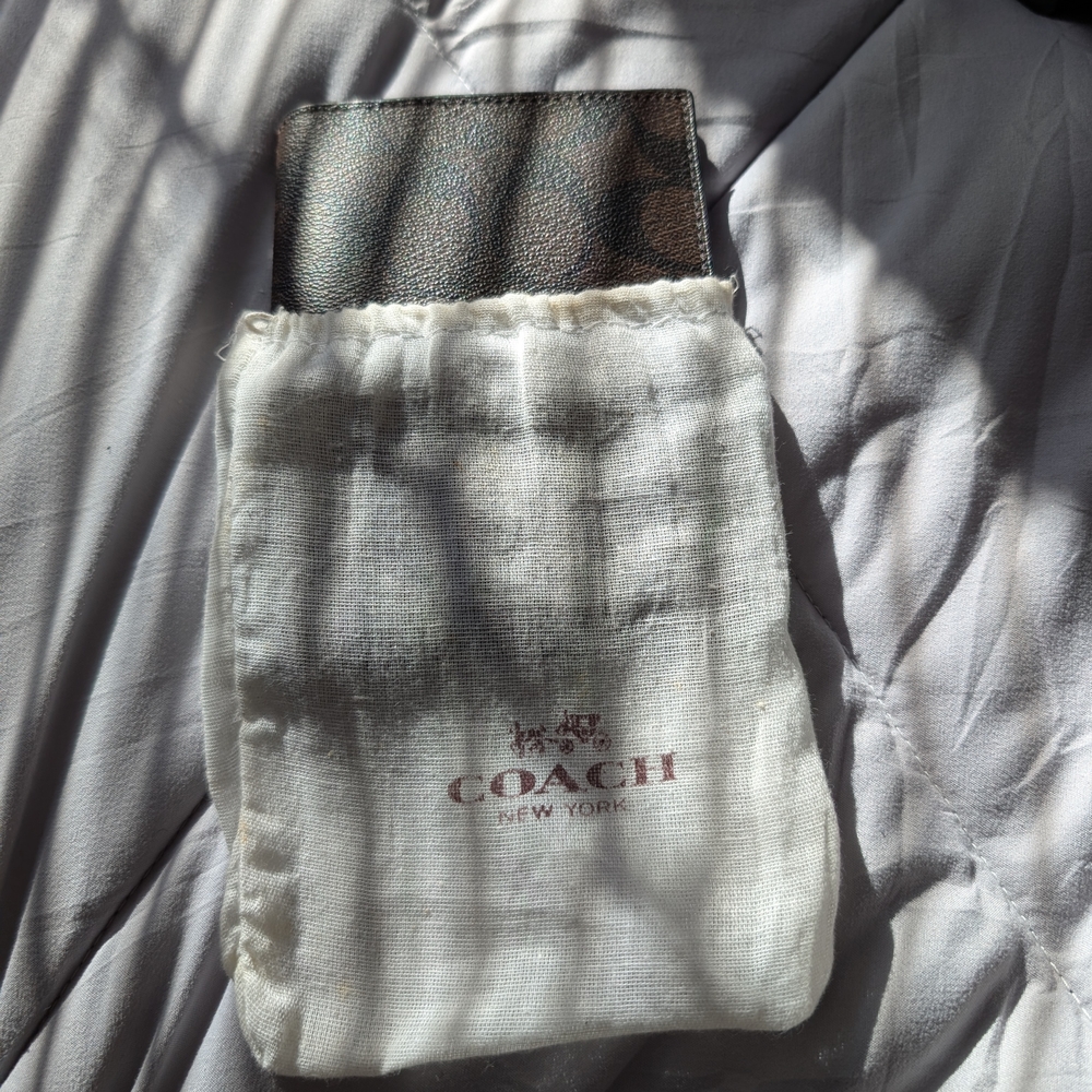 Coach Black and Brown Leather Wallet
